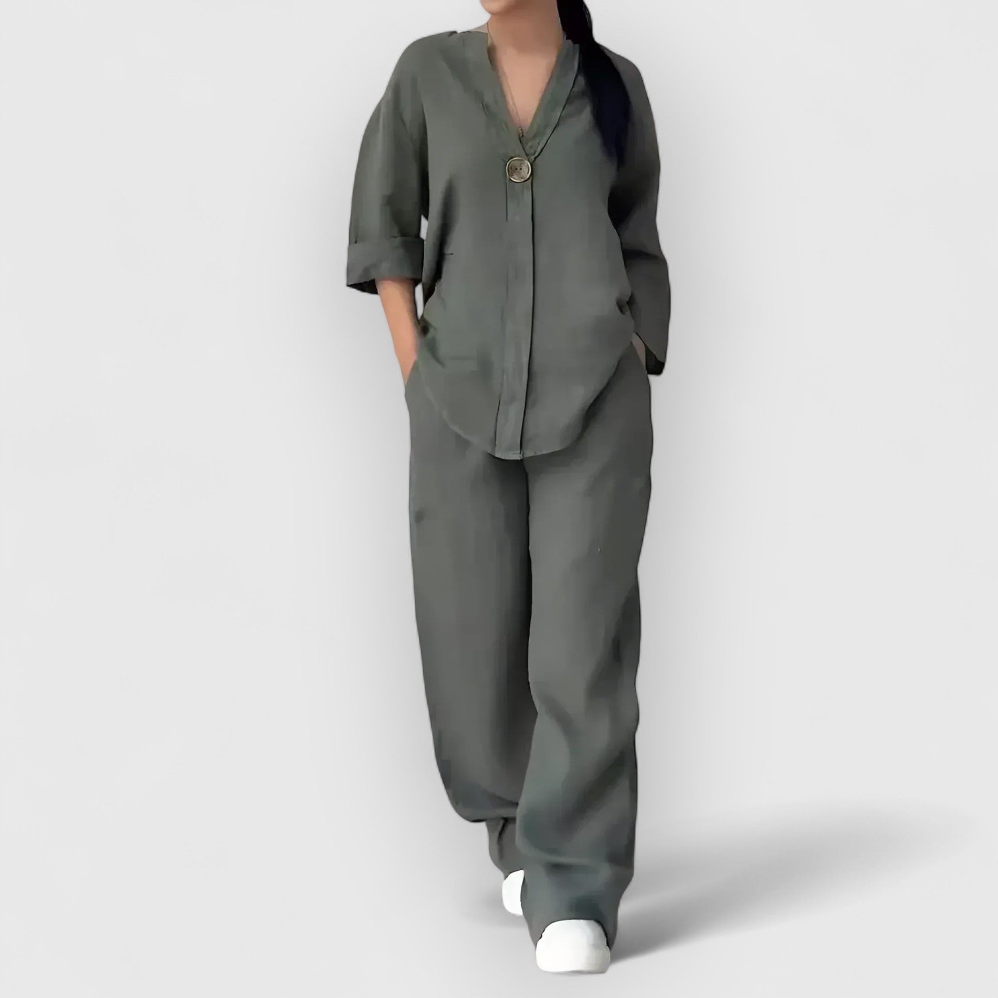 Sinclair™ | Margherita – Two-Piece Linen Set in Relaxed, Elegant Style