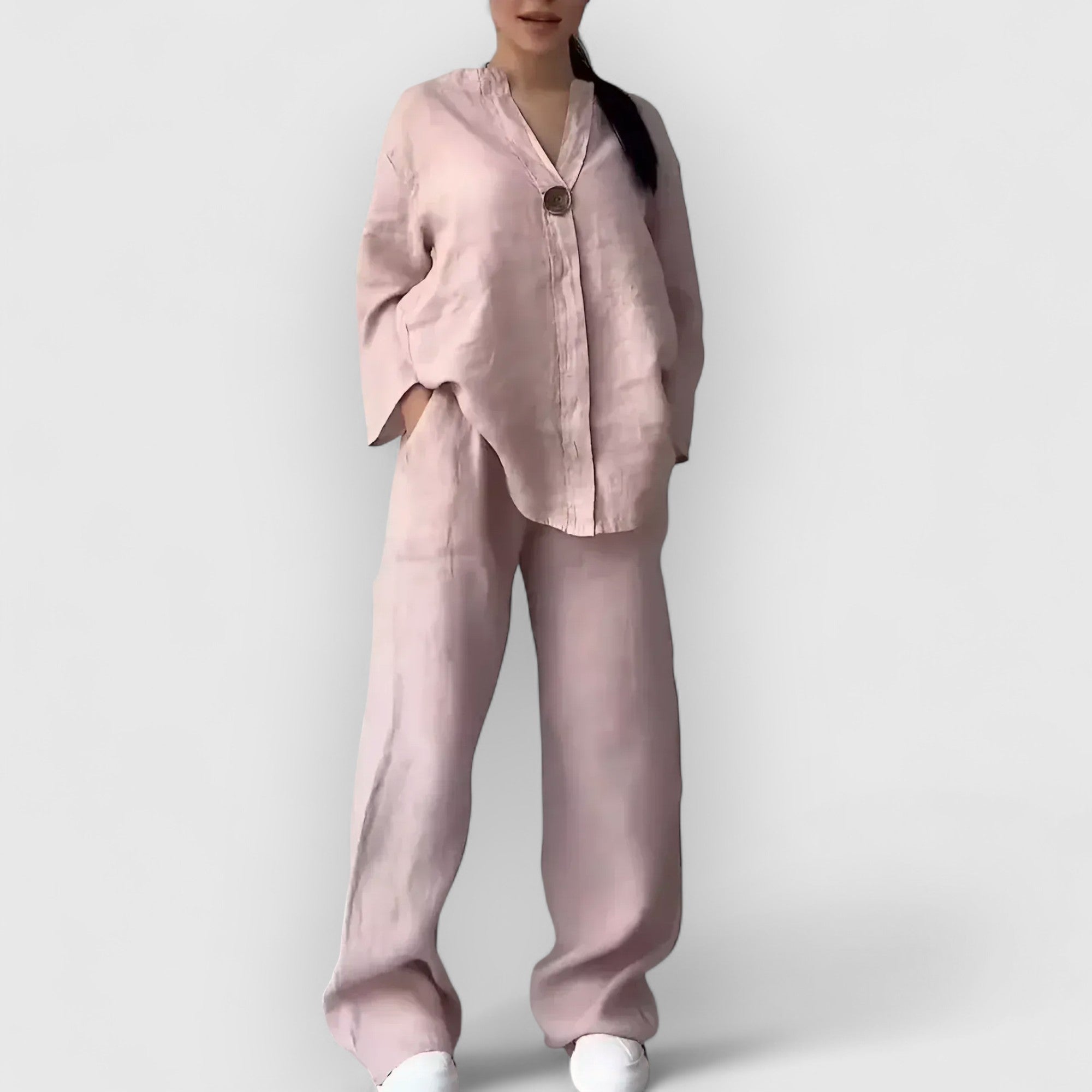 Sinclair™ | Margherita – Two-Piece Linen Set in Relaxed, Elegant Style