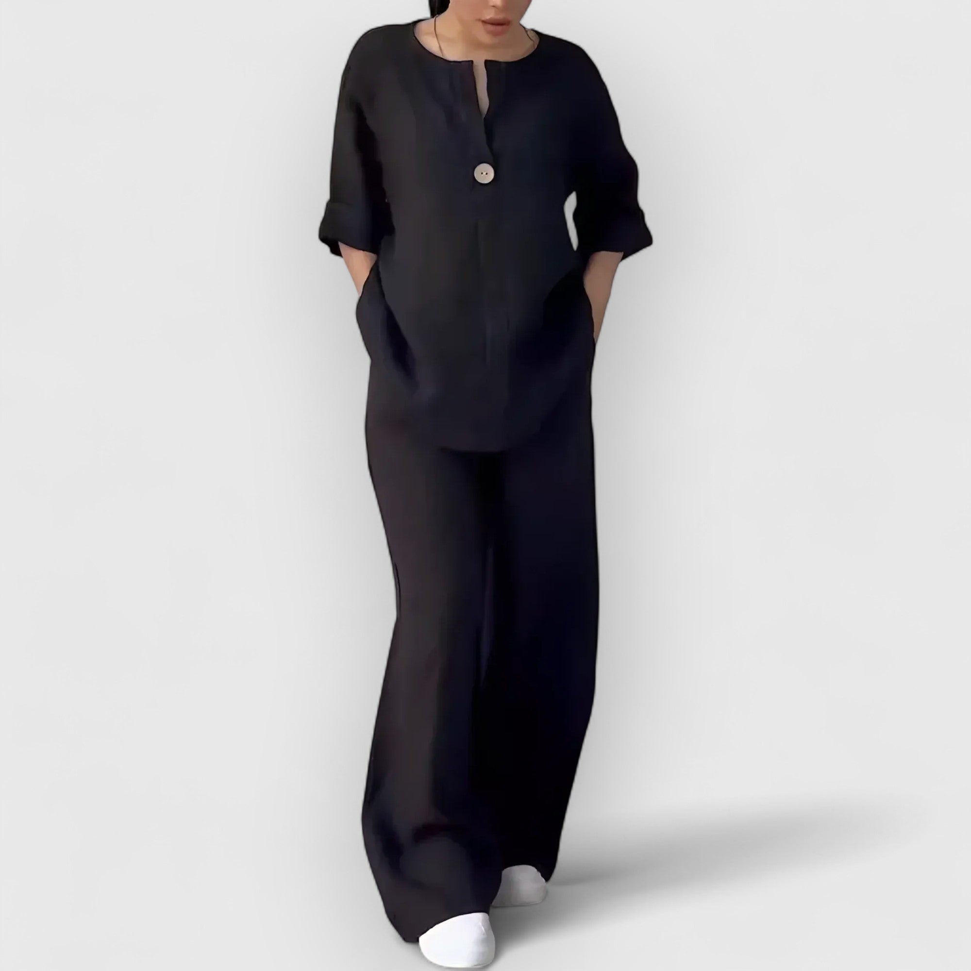 Sinclair™ | Margherita – Two-Piece Linen Set in Relaxed, Elegant Style
