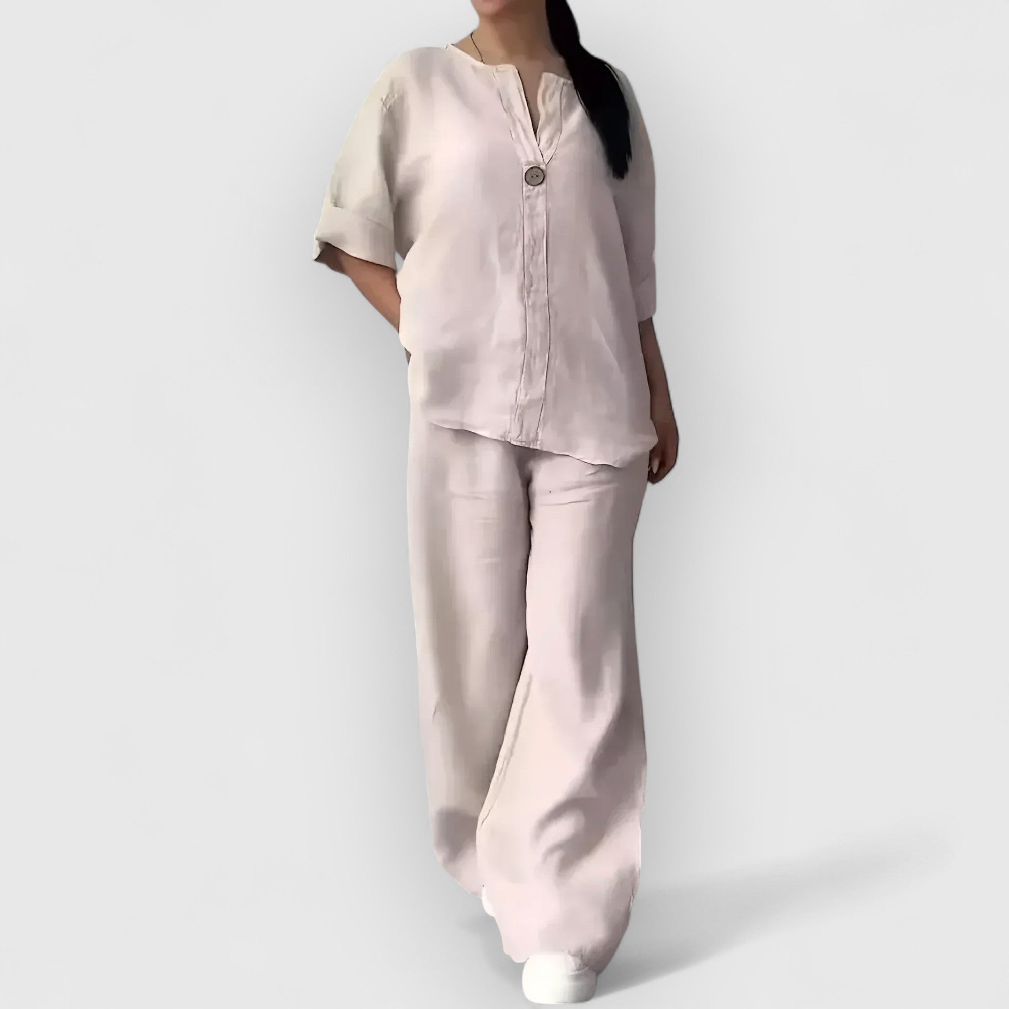 Sinclair™ | Margherita – Two-Piece Linen Set in Relaxed, Elegant Style