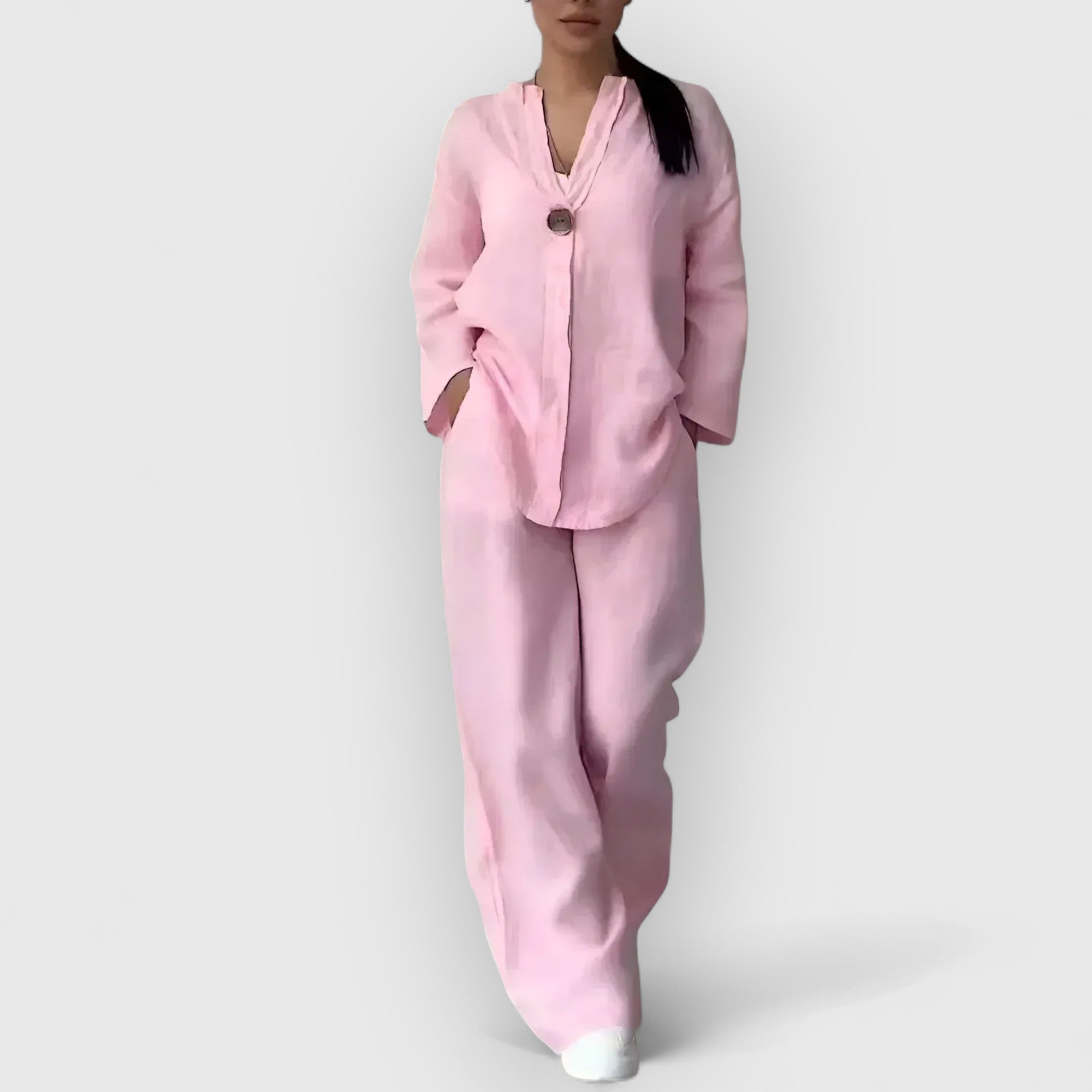Sinclair™ | Margherita – Two-Piece Linen Set in Relaxed, Elegant Style